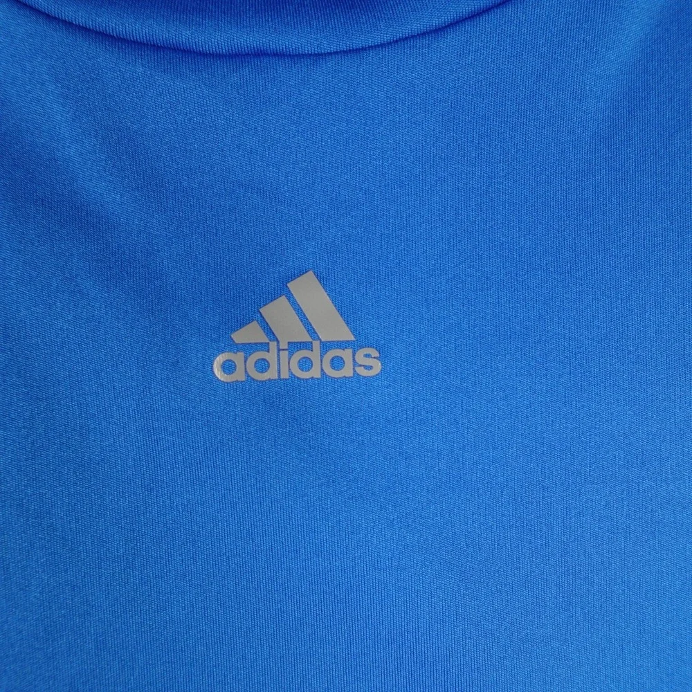 Adidas Shirt Mens Extra Large Blue Short Sleeve Performance Athletic Z75625